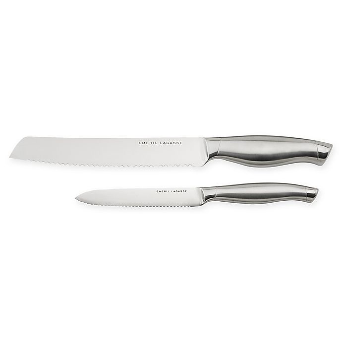 slide 1 of 1, Emeril's Stainless Steel Serrated Knife Set, 2 ct