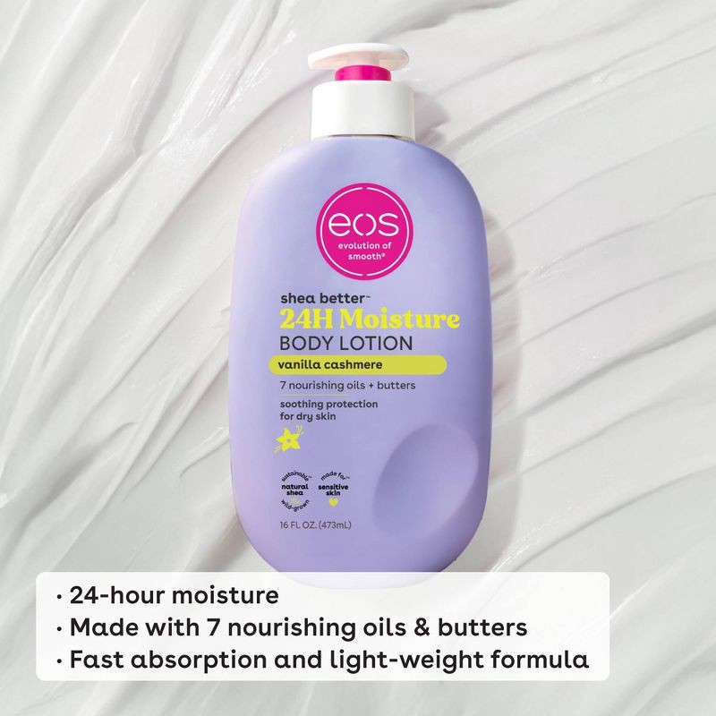 slide 4 of 8, eos Shea Better Moisture Body Lotion - Vanilla Cashmere - 16 fl oz, 16 fl oz