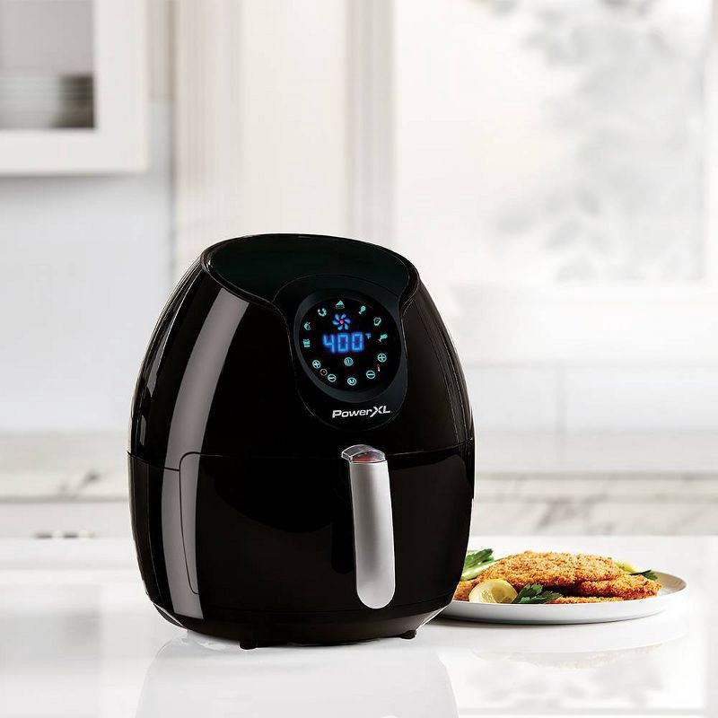 slide 3 of 4, PowerXL 5qt Single Basket Air Fryer - Black, 5 qt