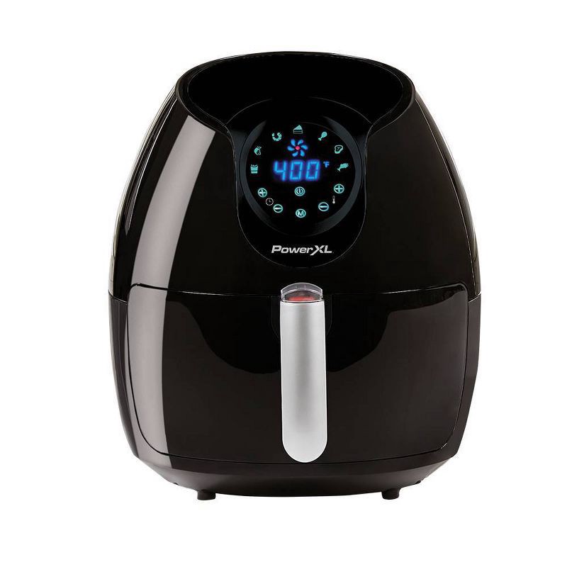 slide 1 of 4, PowerXL 5qt Single Basket Air Fryer - Black, 5 qt