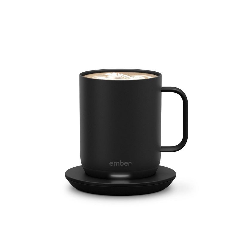 slide 2 of 10, Ember Mug 2 10oz Temperature Control Smart Mug Black: Keeps Coffee Hot, Hand Wash, Includes Coaster, Hot Beverages, 10 oz
