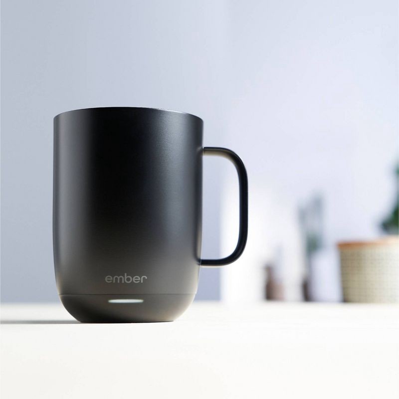 slide 2 of 7, Ember Mug 2 14oz Temperature Control Smart Mug Black: Stainless Steel & Ceramic, Hand Wash, Includes Coaster, 14 oz