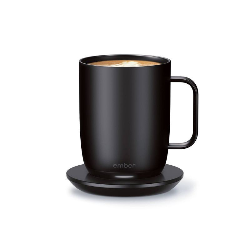 slide 2 of 10, Ember Mug 2 14oz Temperature Control Smart Mug Black: Stainless Steel & Ceramic, Hand Wash, Includes Coaster, 14 oz