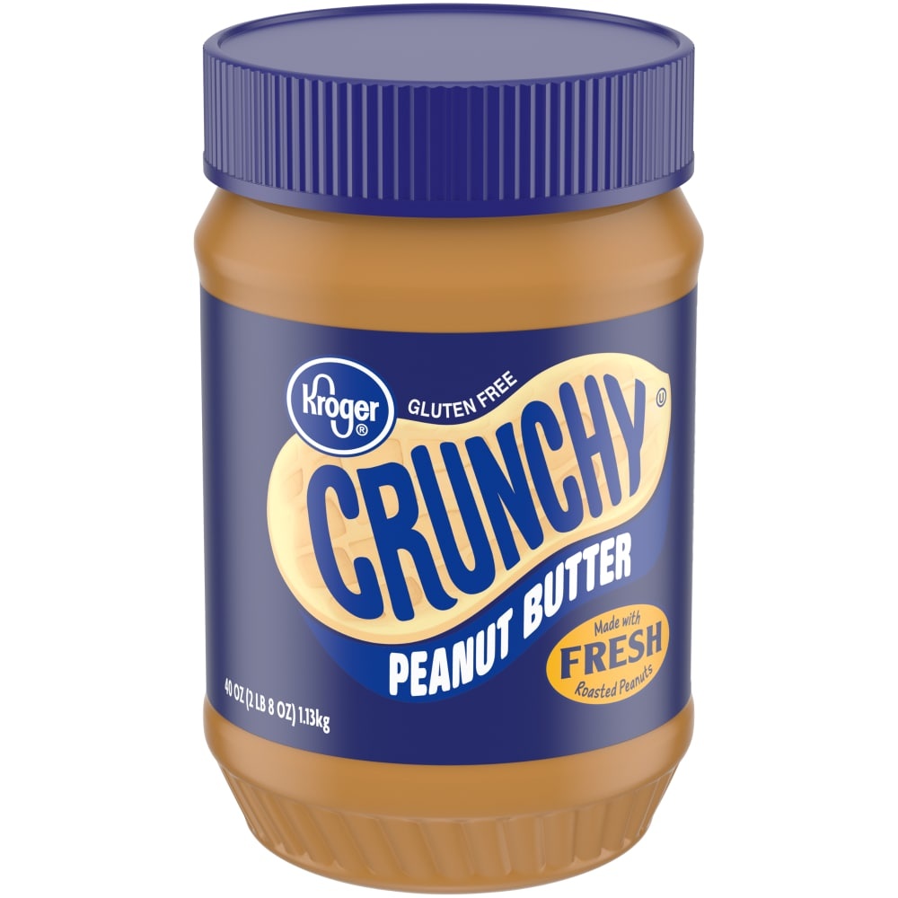 slide 1 of 1, Kroger Crunchy Peanut Butter, 40 oz