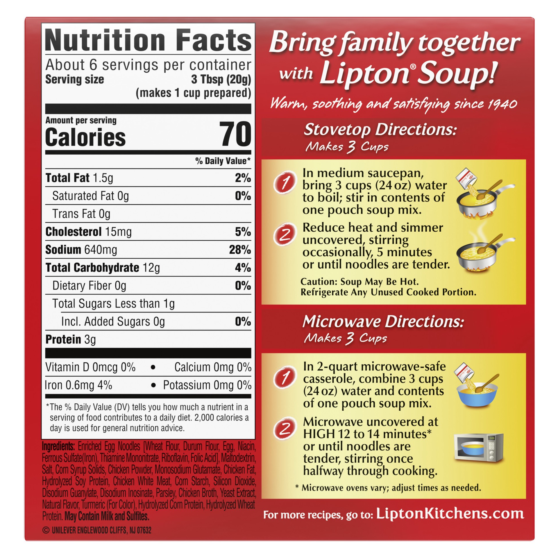 slide 4 of 4, Lipton Soup Mix 2 ea, 4.2 oz