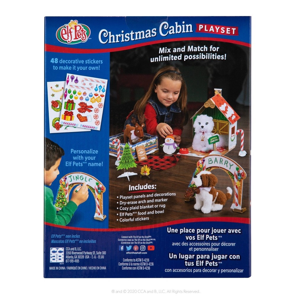 slide 3 of 4, Elf on the Shelf Elf Pets Christmas Cabin Playset, 1 ct