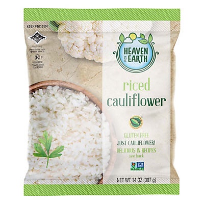 slide 1 of 1, Heaven & Earth Kosher Cauliflower Rice, 14 oz