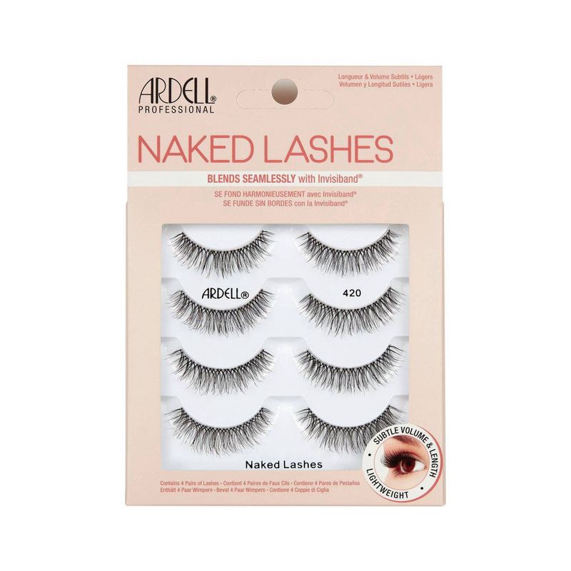 slide 1 of 3, Ardell Naked 420 False Eyelashes - Black - 4pr, 1 ct