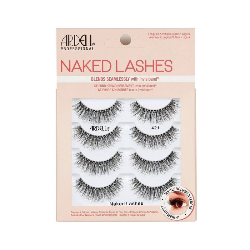 slide 1 of 3, Ardell Naked 421 False Eyelashes - Black - 4pr, 1 ct