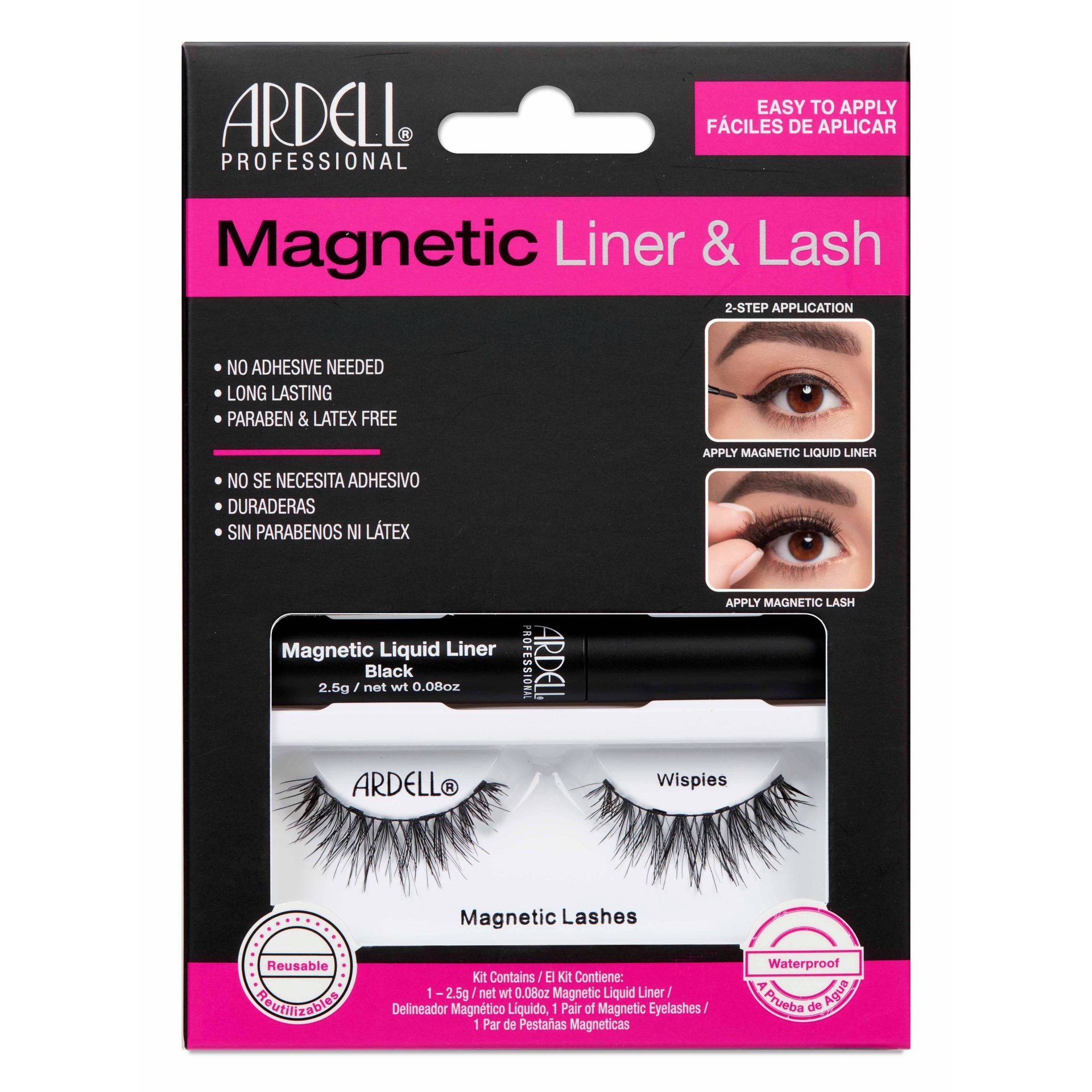 slide 1 of 4, Ardell Magnetic Liquid Liner & Wispies Lash Kit, 3 ct