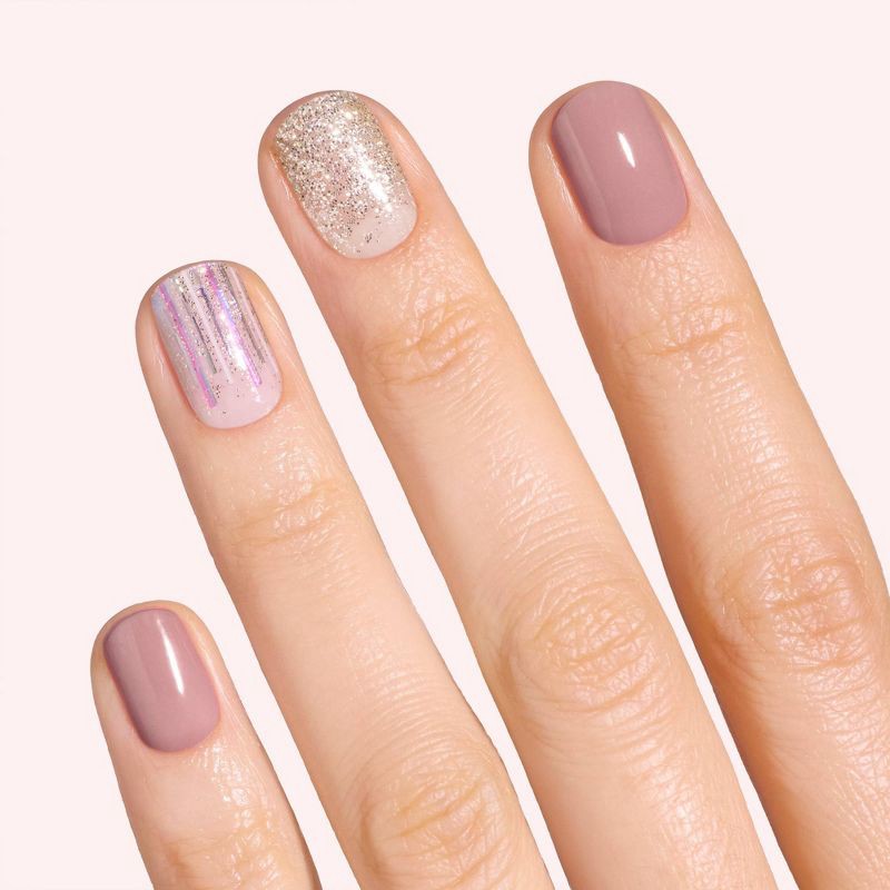 slide 2 of 6, Dashing Diva Gloss Palette Gel Nail Polish Strips - After Glow - 32ct, 32 ct