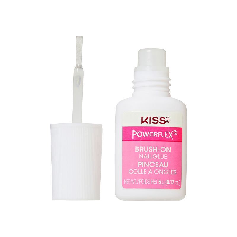 slide 5 of 8, Kiss Nails KISS PowerFlex Brush-On Nail Glue - 0.17oz, 0.17 oz