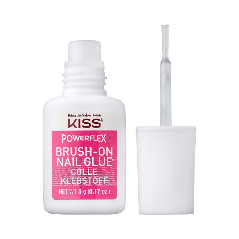 slide 5 of 6, Kiss Nails KISS PowerFlex Brush-On Nail Glue - 0.17oz, 0.17 oz