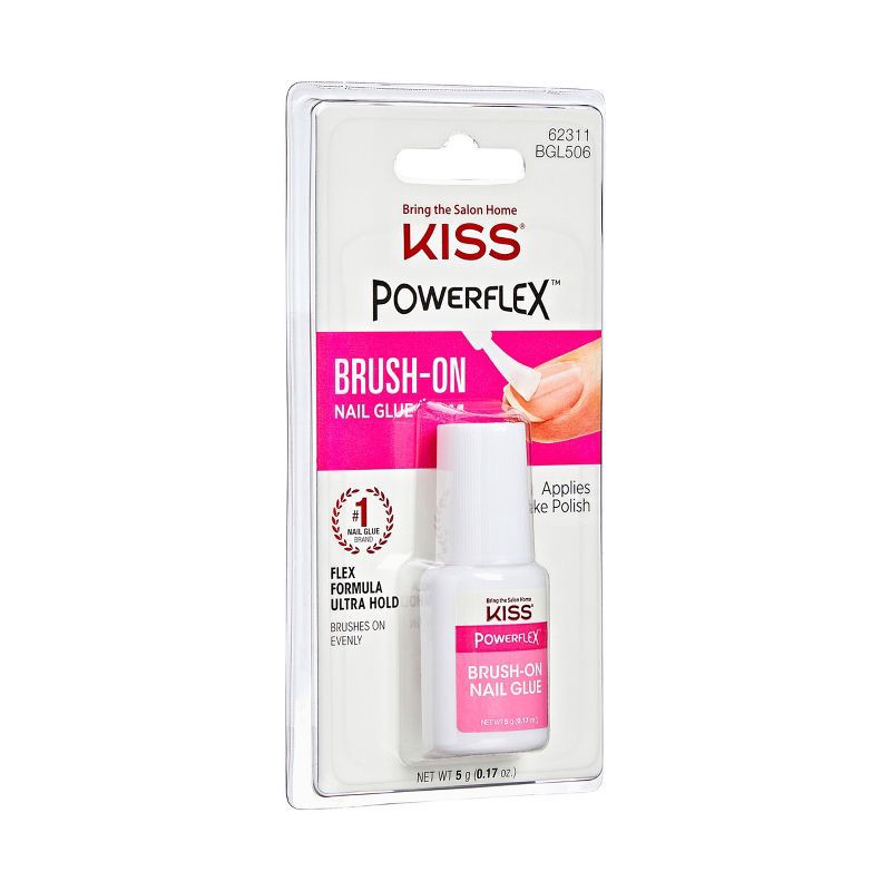slide 6 of 8, Kiss Nails KISS PowerFlex Brush-On Nail Glue - 0.17oz, 0.17 oz