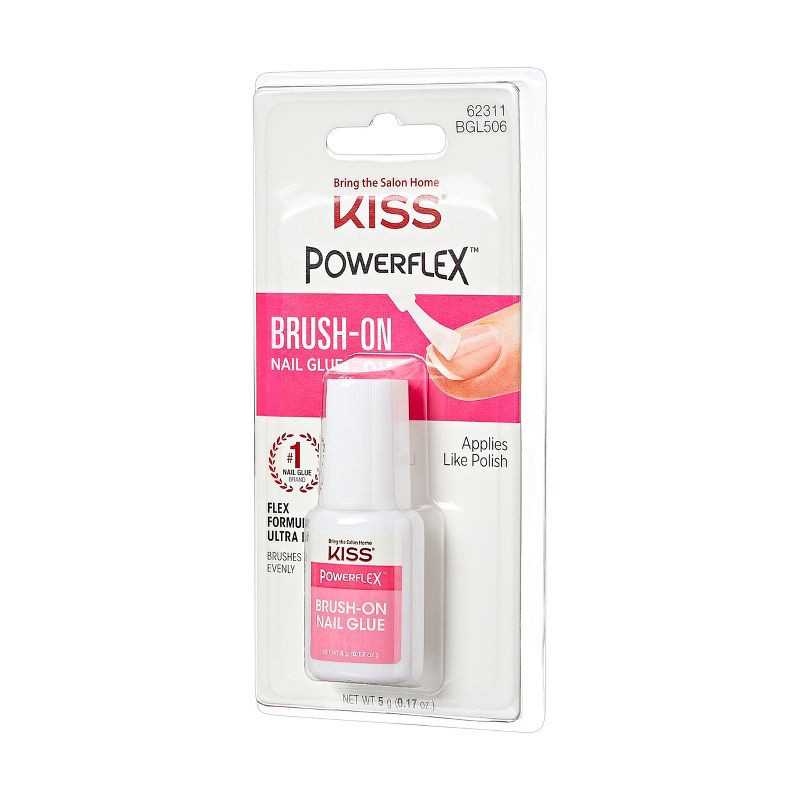 slide 7 of 8, Kiss Nails KISS PowerFlex Brush-On Nail Glue - 0.17oz, 0.17 oz