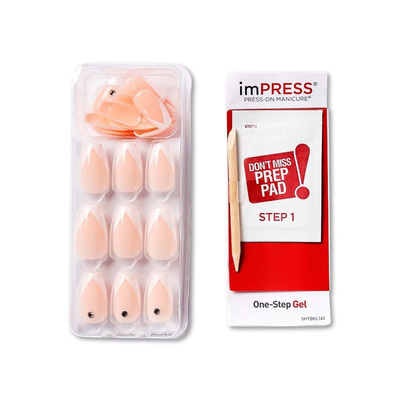 slide 3 of 8, imPRESS Press-On Manicure Press-On Nails - So French - 30ct, 30 ct