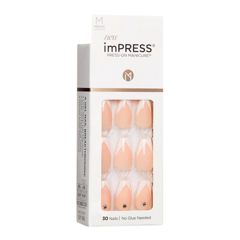 slide 6 of 8, imPRESS Press-On Manicure Press-On Nails - So French - 30ct, 30 ct