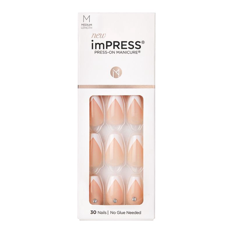 slide 1 of 8, imPRESS Press-On Manicure Press-On Nails - So French - 30ct, 30 ct