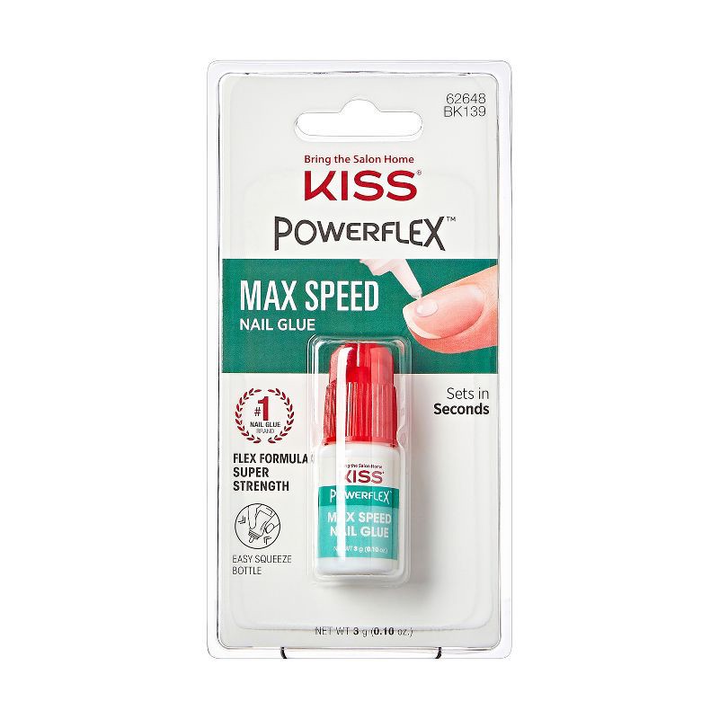 slide 1 of 5, Kiss Nails KISS PowerFlex Maximum Speed Nail Glue - 0.10oz, 0.1 oz