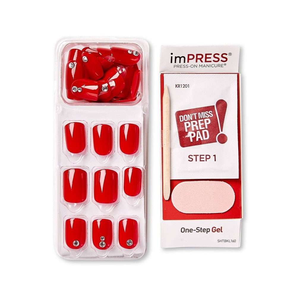 slide 2 of 5, Kiss imPRESS Press-On Manicure Fake Nails - Kill Heels - 30ct, 30 ct