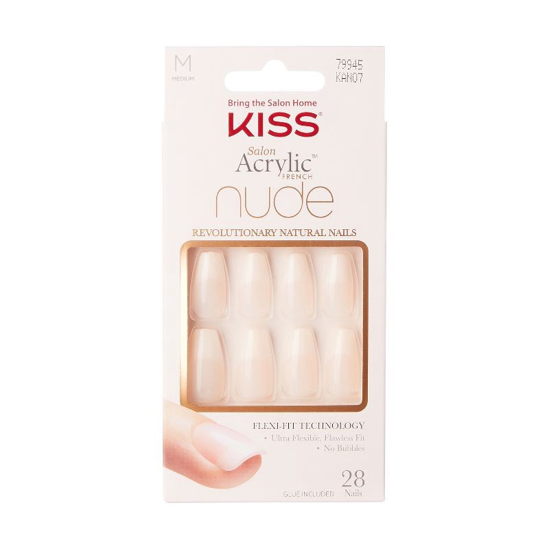 slide 8 of 9, Kiss Nails KISS Salon Acrylic Nude French Manicure - Leilani - 28ct, 28 ct