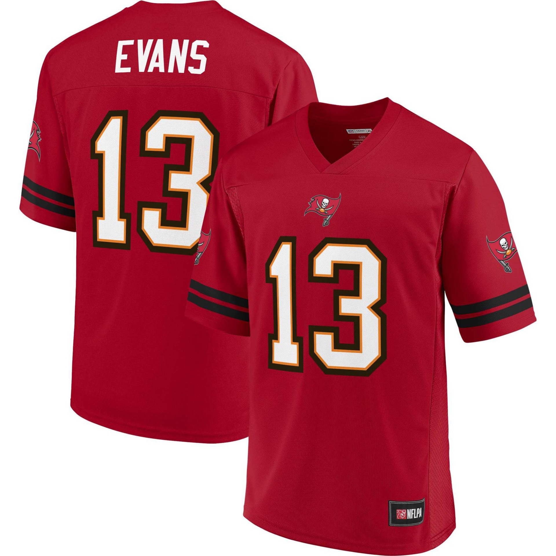 slide 1 of 3, NFL Tampa Bay Buccaneers Mike Evans Men's Short Sleeve Jersey - XL, 1 ct