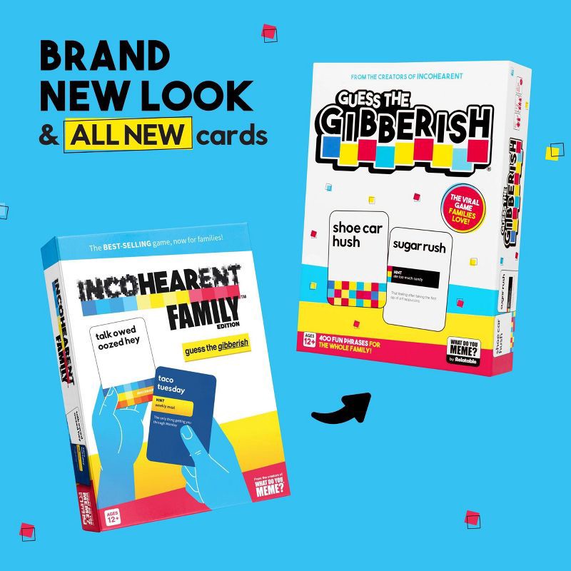 slide 3 of 8, Guess The Gibberish Family Game By What Do You Meme?, 1 ct