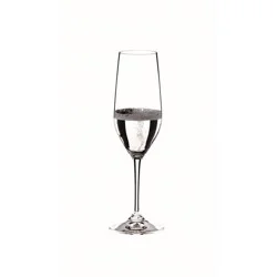 Riedel 9oz 4pk Crystal Vivant Champagne Flutes: Scratch-Resistant, Dishwasher-Safe, Clear Drinkware for Cold Beverages
