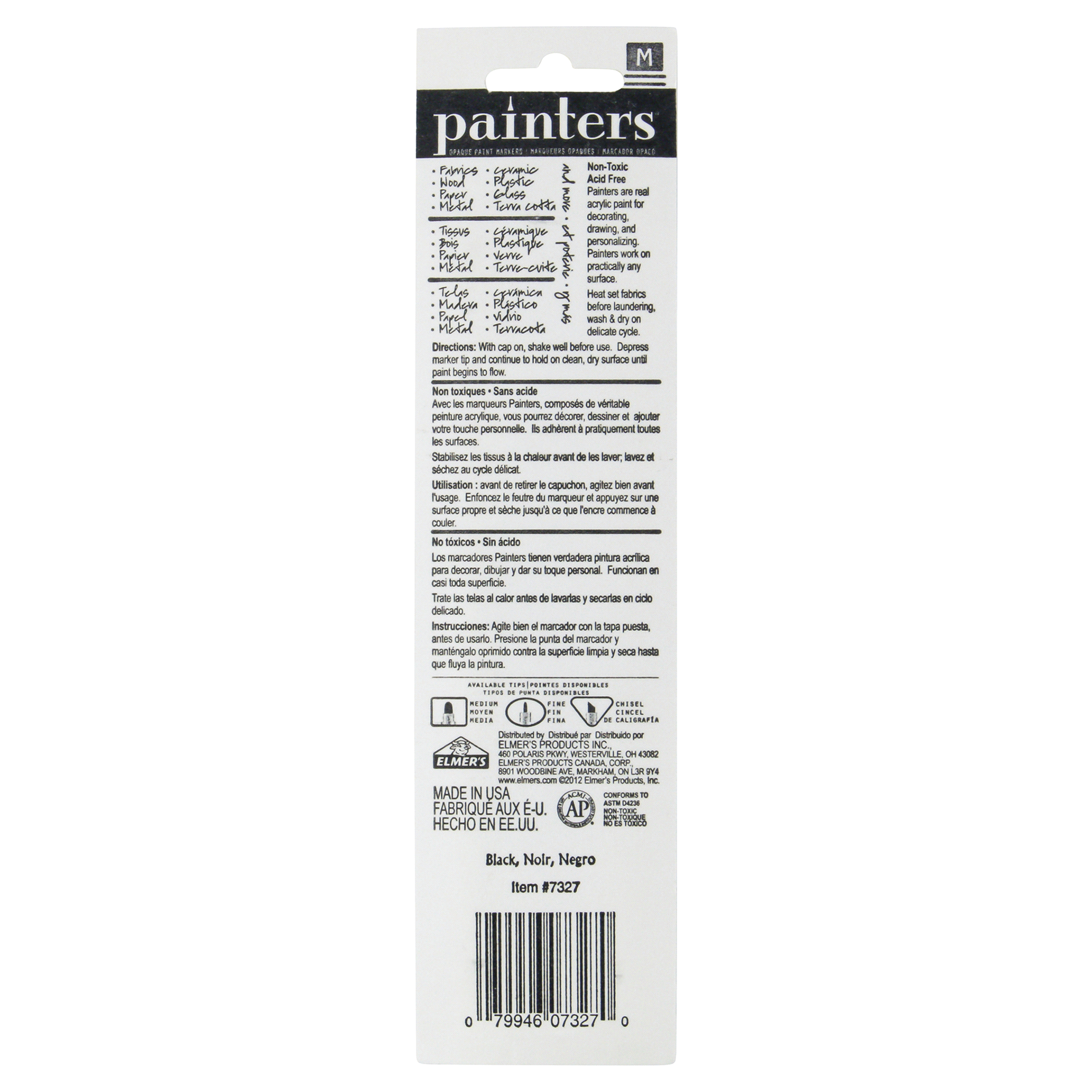 Painters Paint Marker, Opaque, Medium, Black