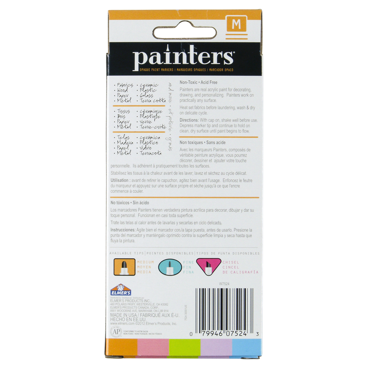 slide 2 of 2, Elmer's Painters Opaque Paint Markers, Medium Point, Sherbert Swirl Colors, 5 ct