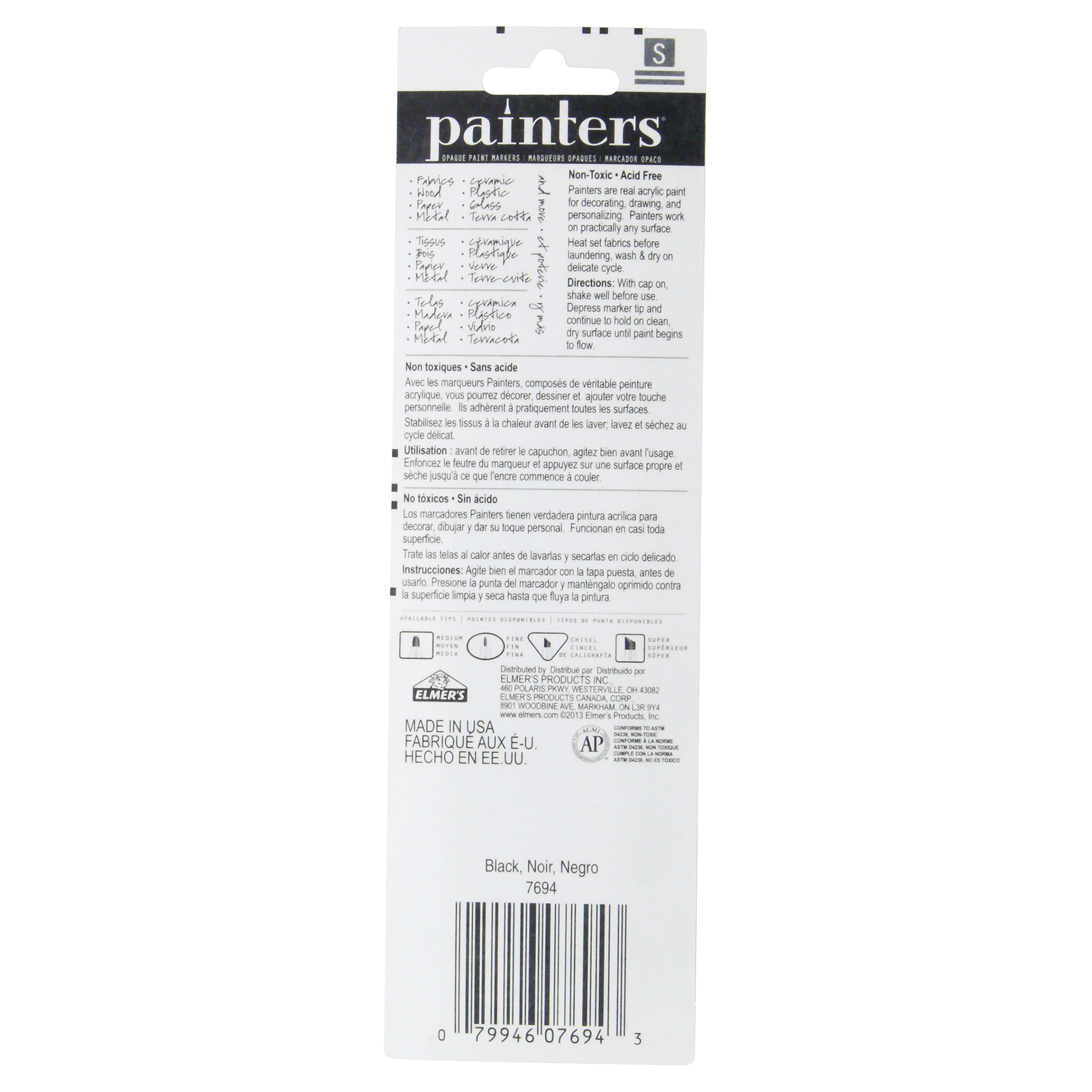 slide 4 of 5, Elmer's ELMERS Painters Super Tip Opaque Paint Marker, Black, 1 ct