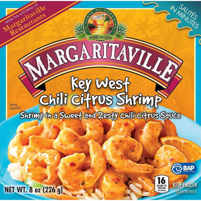 slide 3 of 5, Margaritaville Key West Chili Citrus Shrimp - Frozen - 8oz, 8 oz