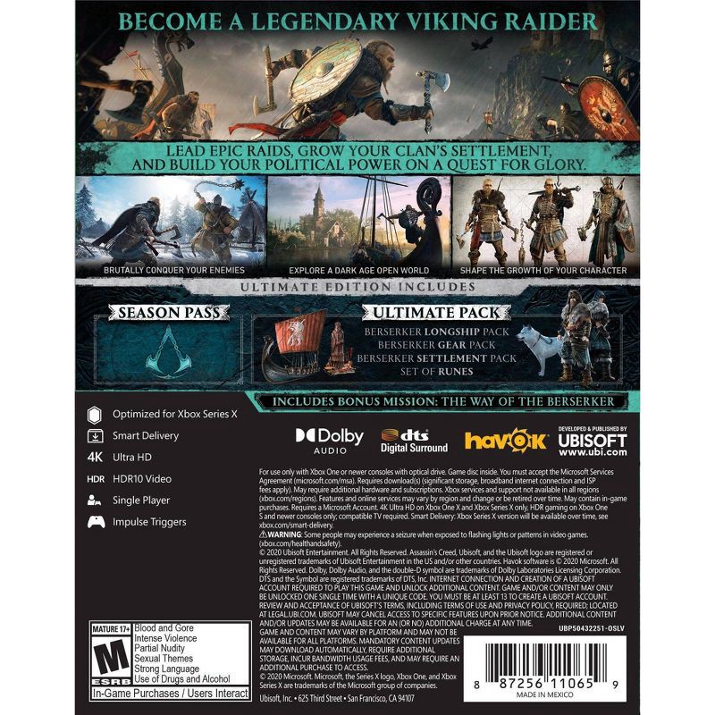 slide 2 of 6, Ubisoft Assassin's Creed: Valhalla - Xbox One/Series X, 1 ct