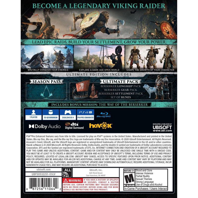 slide 2 of 7, Ubisoft Assassin's Creed: Valhalla - PlayStation 4, 1 ct