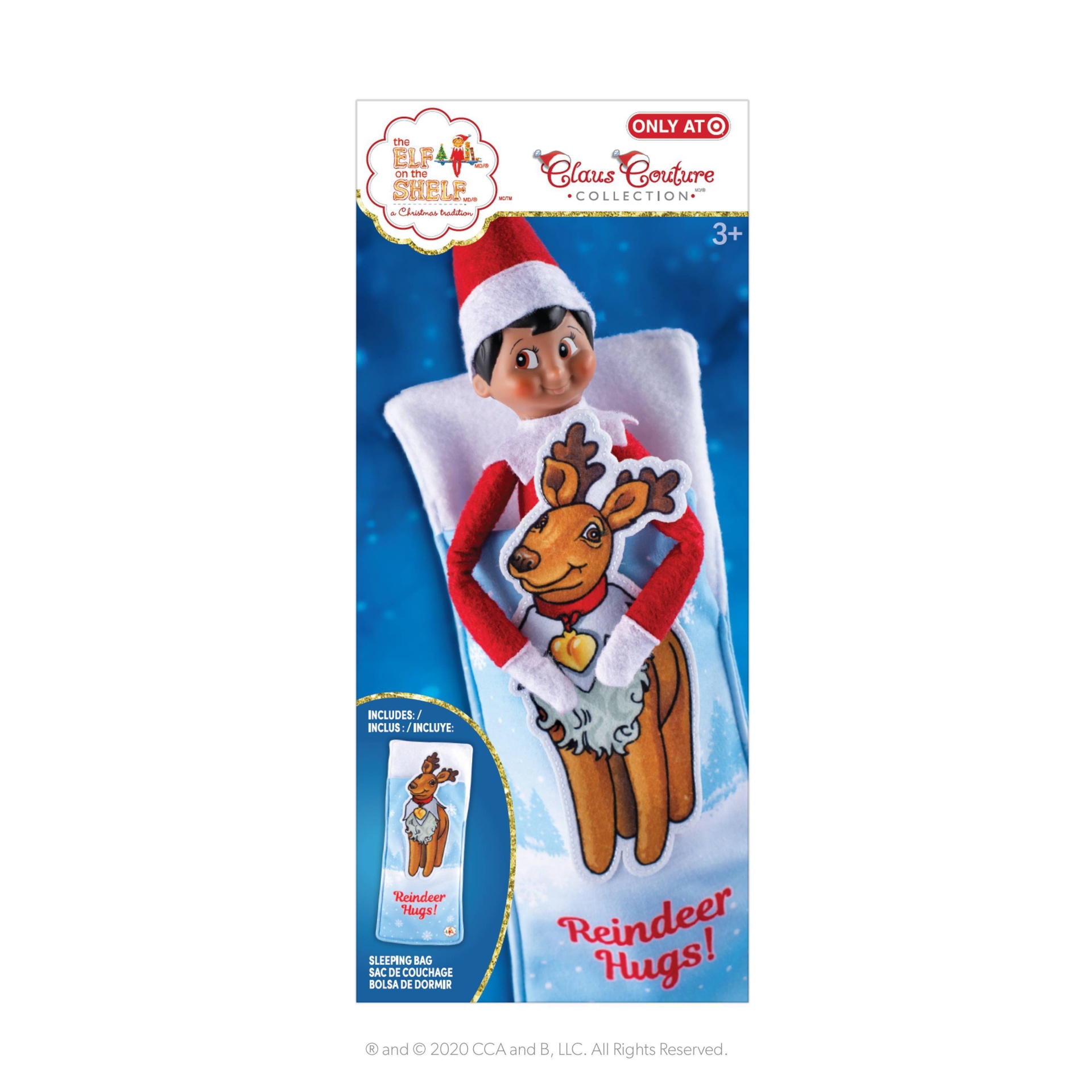 slide 1 of 5, Elf on the Shelf Claus Couture Reindeer Sleeping Bag - by NA, 1 ct