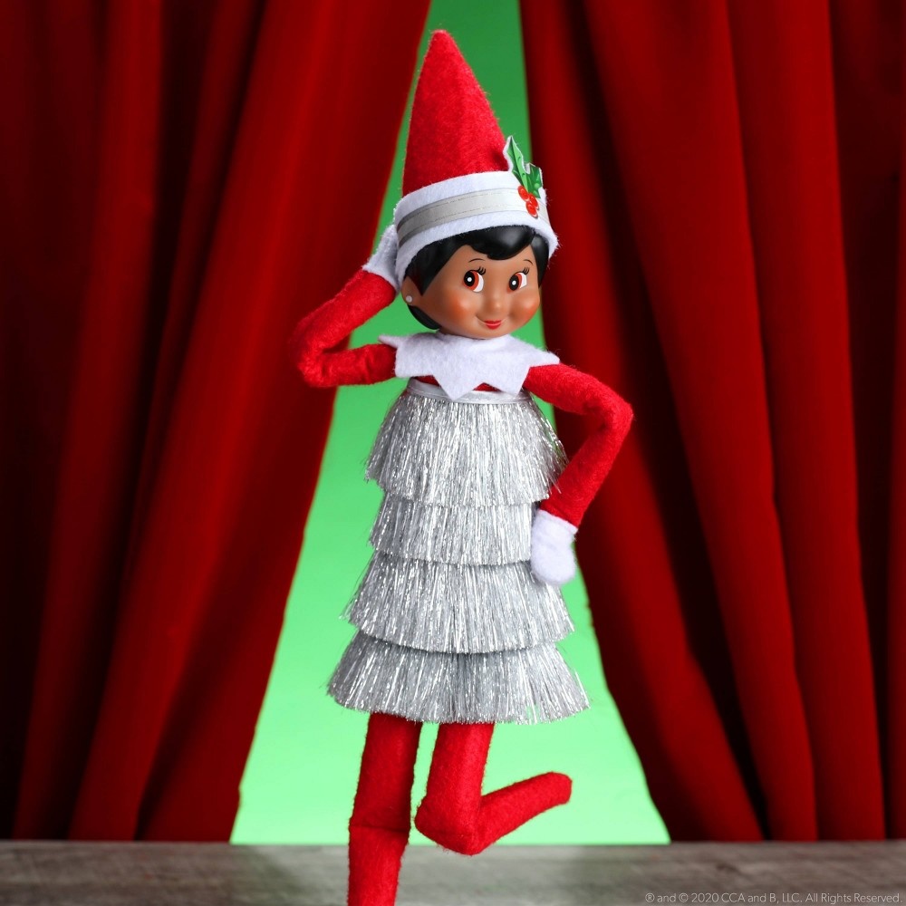 slide 4 of 5, Elf on the Shelf Claus Couture Tiny Tinsel Dress, 1 ct