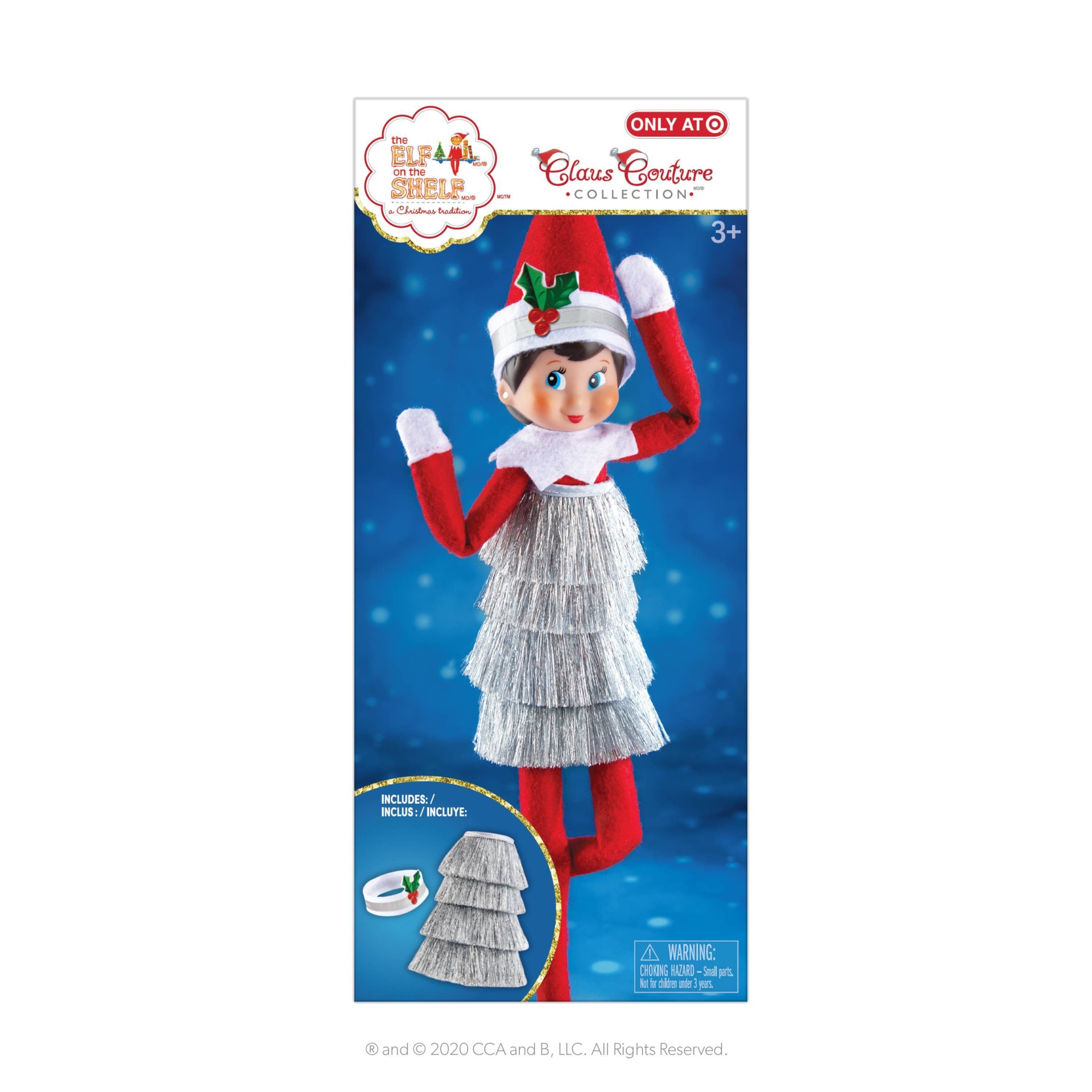 slide 1 of 5, Elf on the Shelf Claus Couture Tiny Tinsel Dress, 1 ct
