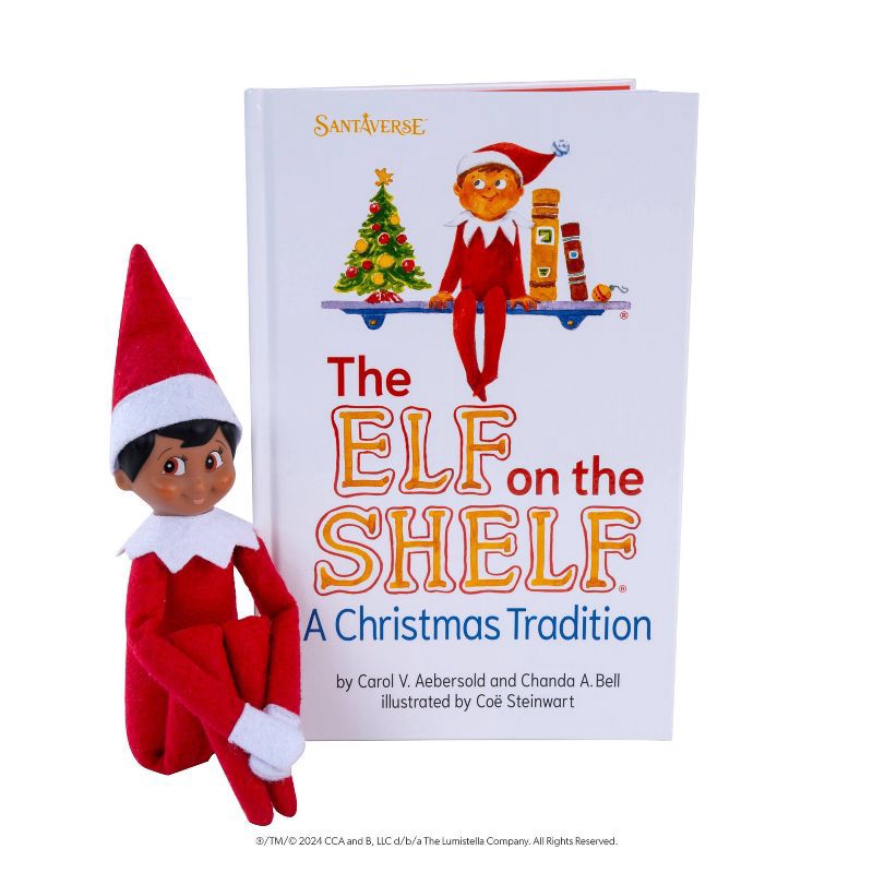 slide 3 of 10, The Elf on the Shelf - Brown Eye Boy Elf - by Chanda Bell (Hardcover), 1 ct