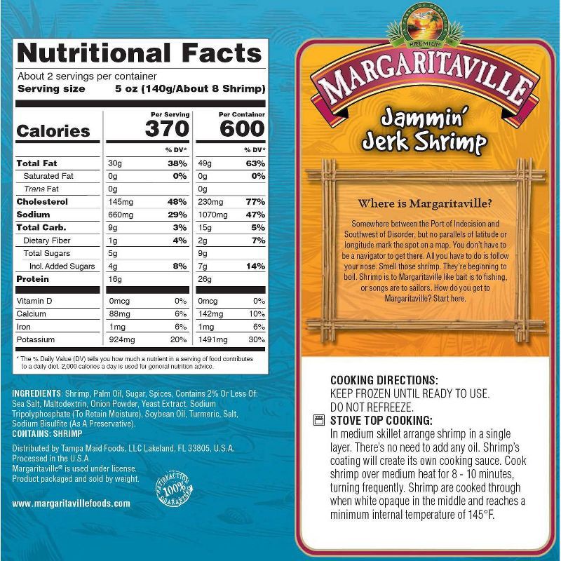 slide 4 of 5, Margaritaville Jammin' Jerk Shrimp - Frozen - 8oz, 8 oz