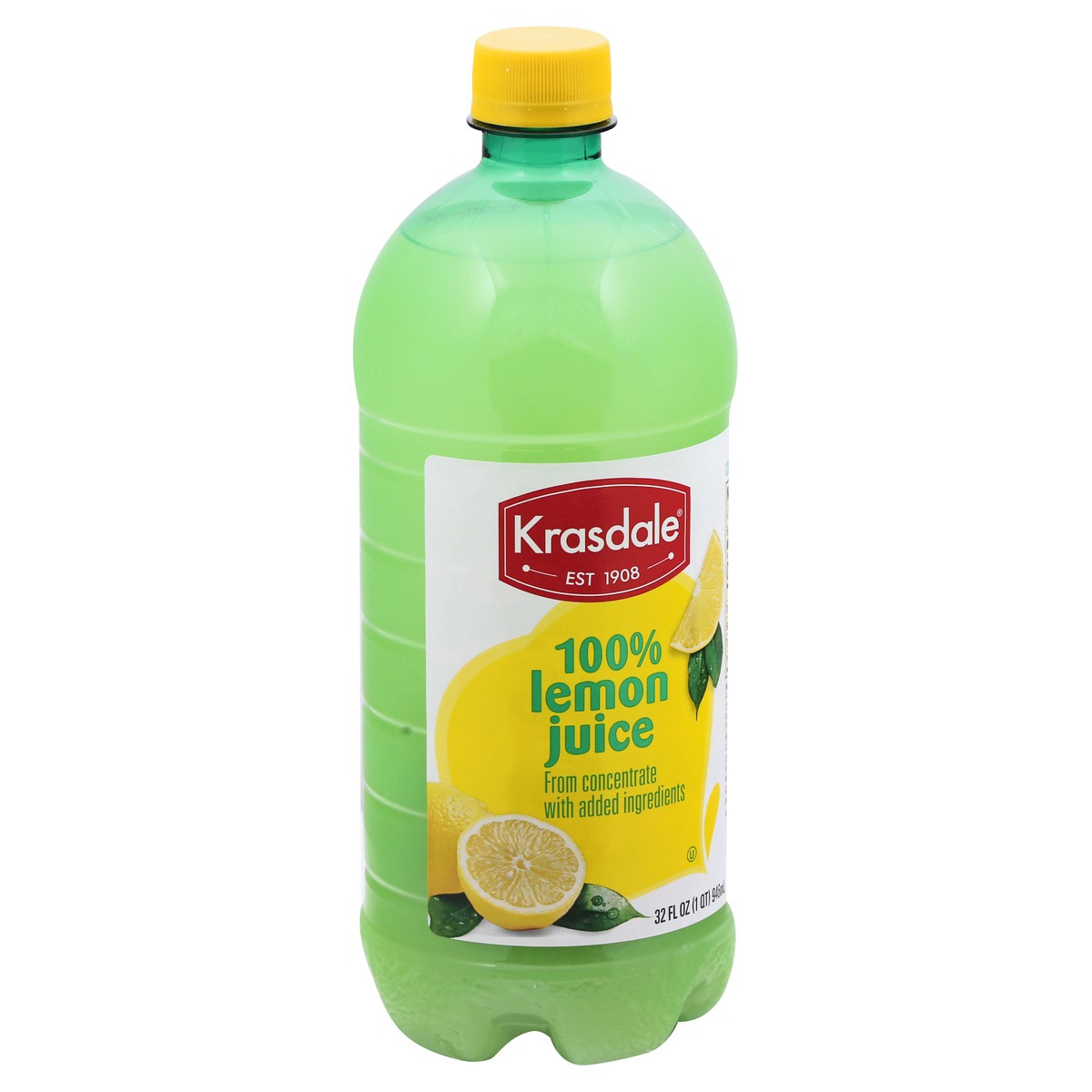 slide 3 of 13, Krasdale Lemon 100% Lemon Juice 32 oz, 32 oz