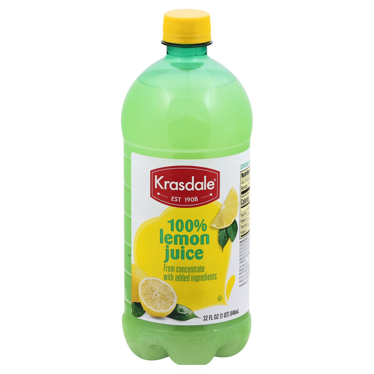 slide 2 of 13, Krasdale Lemon 100% Lemon Juice 32 oz, 32 oz