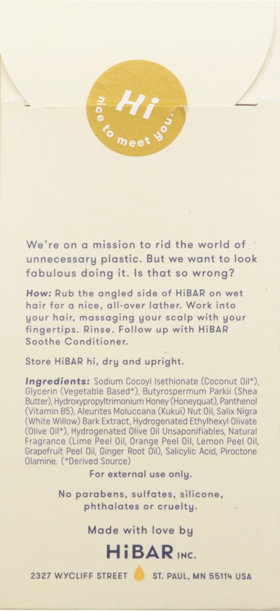 slide 9 of 9, HiBAR Soothe Solid Shampoo 1 ea, 1 ct