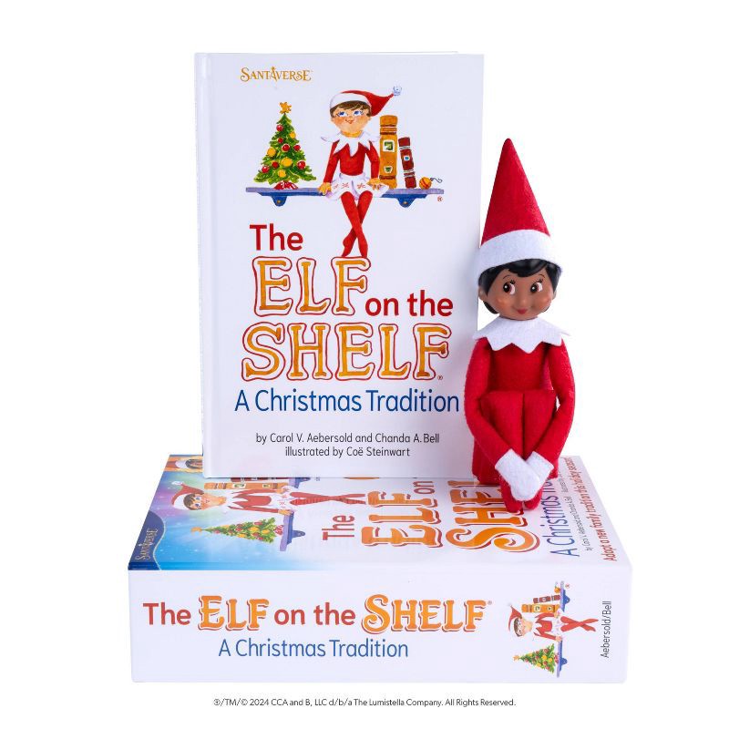 slide 7 of 11, The Elf on the Shelf - Brown Eye Girl Elf - by Chanda Bell (Hardcover), 1 ct