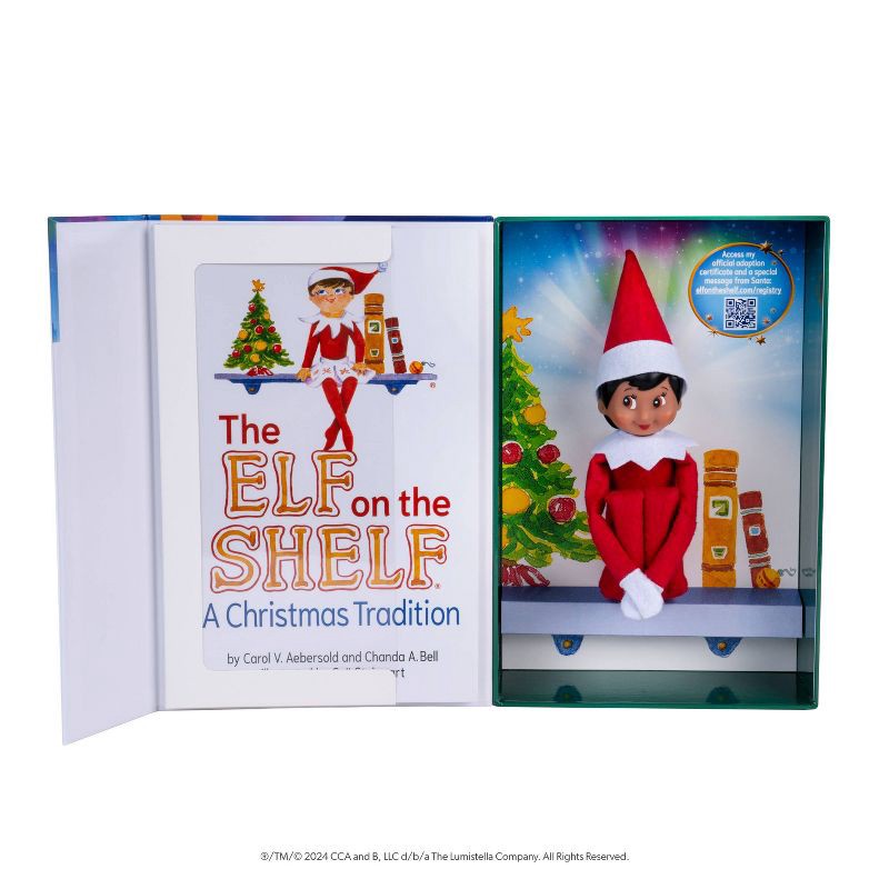 slide 6 of 11, The Elf on the Shelf - Brown Eye Girl Elf - by Chanda Bell (Hardcover), 1 ct