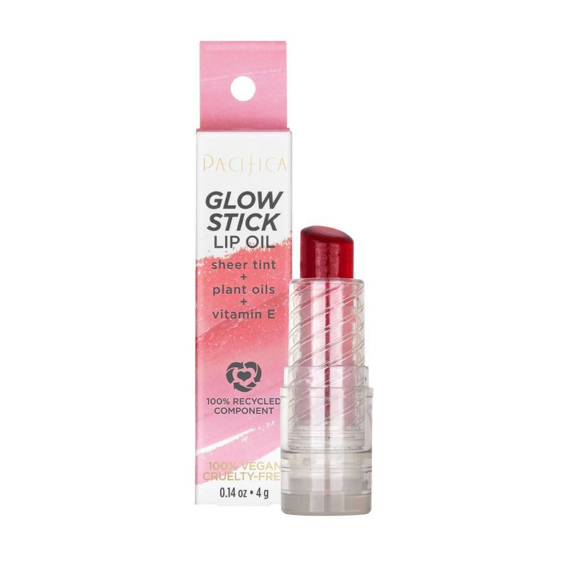 slide 1 of 6, Pacifica Glow Stick Lip Oil - Rosy Glow - 0.14oz, 0.14 oz