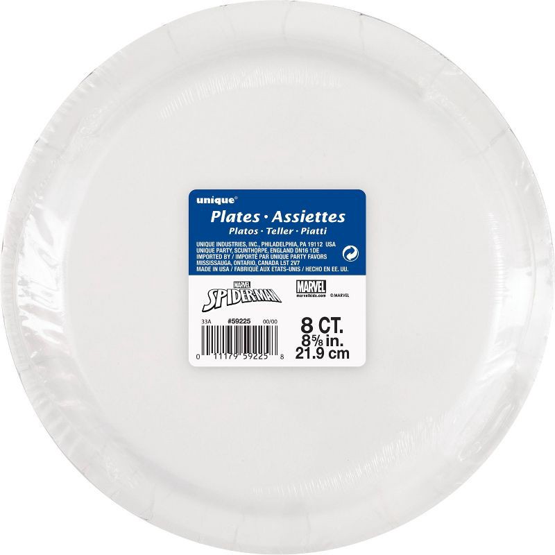 slide 3 of 3, Spider-Man 9" 8ct Paper Party Dinner Plates, 8 ct