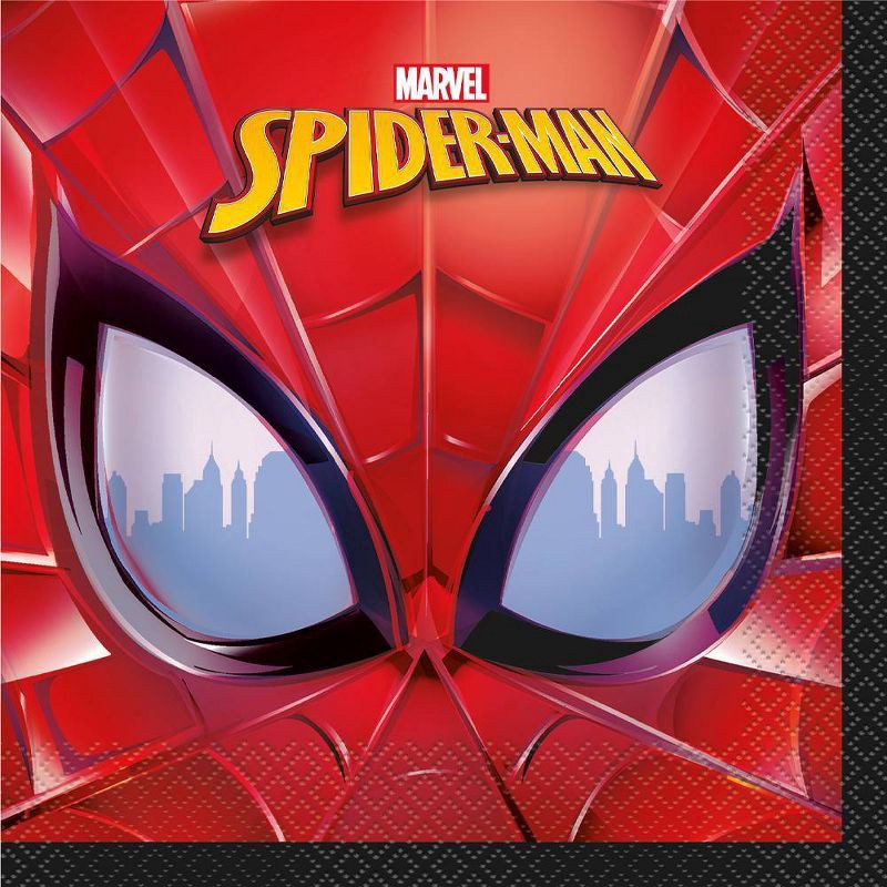 slide 1 of 3, Spider-Man 16ct Paper Party Lunch Napkins, 16 ct