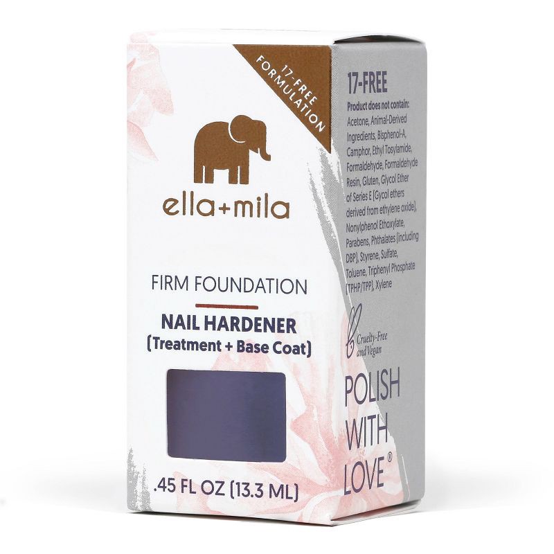 slide 2 of 3, ella+mila Nail Care Nail Hardener - Firm Foundation - 0.45 fl oz, 0.45 fl oz