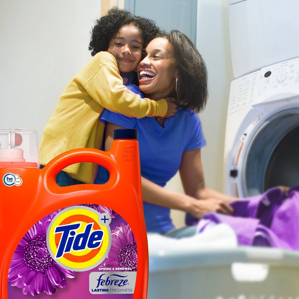 slide 4 of 11, Tide Plus Febreze High Efficiency Liquid Laundry Detergent - Spring & Renewal - 154 fl oz, 154 fl oz