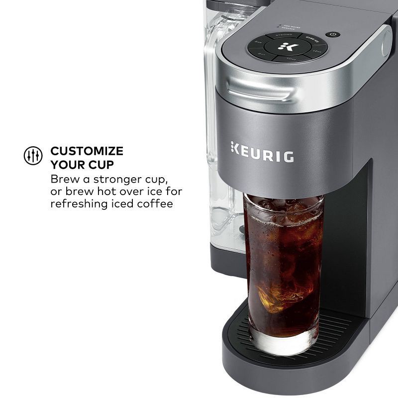 slide 5 of 13, Keurig K-Supreme Single-Serve K-Cup Pod Coffee Maker Gray: Automatic Shut-Off, Brews Iced Coffee, 66 oz Capacity, 66 oz